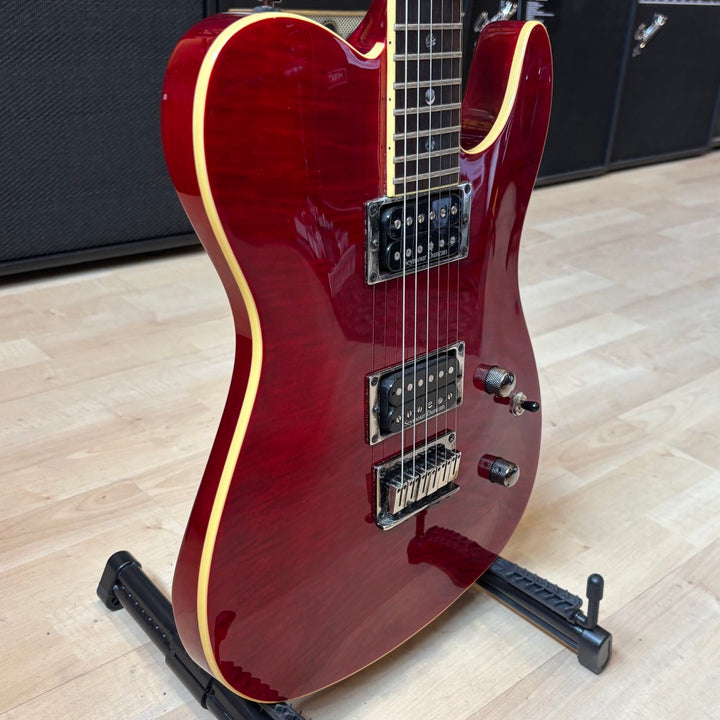 Fender - FMT-HH Carved Top Telecaster - Transparent Crimson Red w/ Fender Bag (2012) - USED
