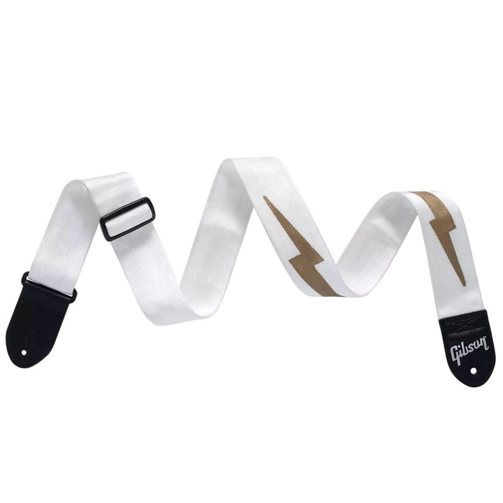 GIBSON LIGHTNING BOLT SEATBELT-WHIT