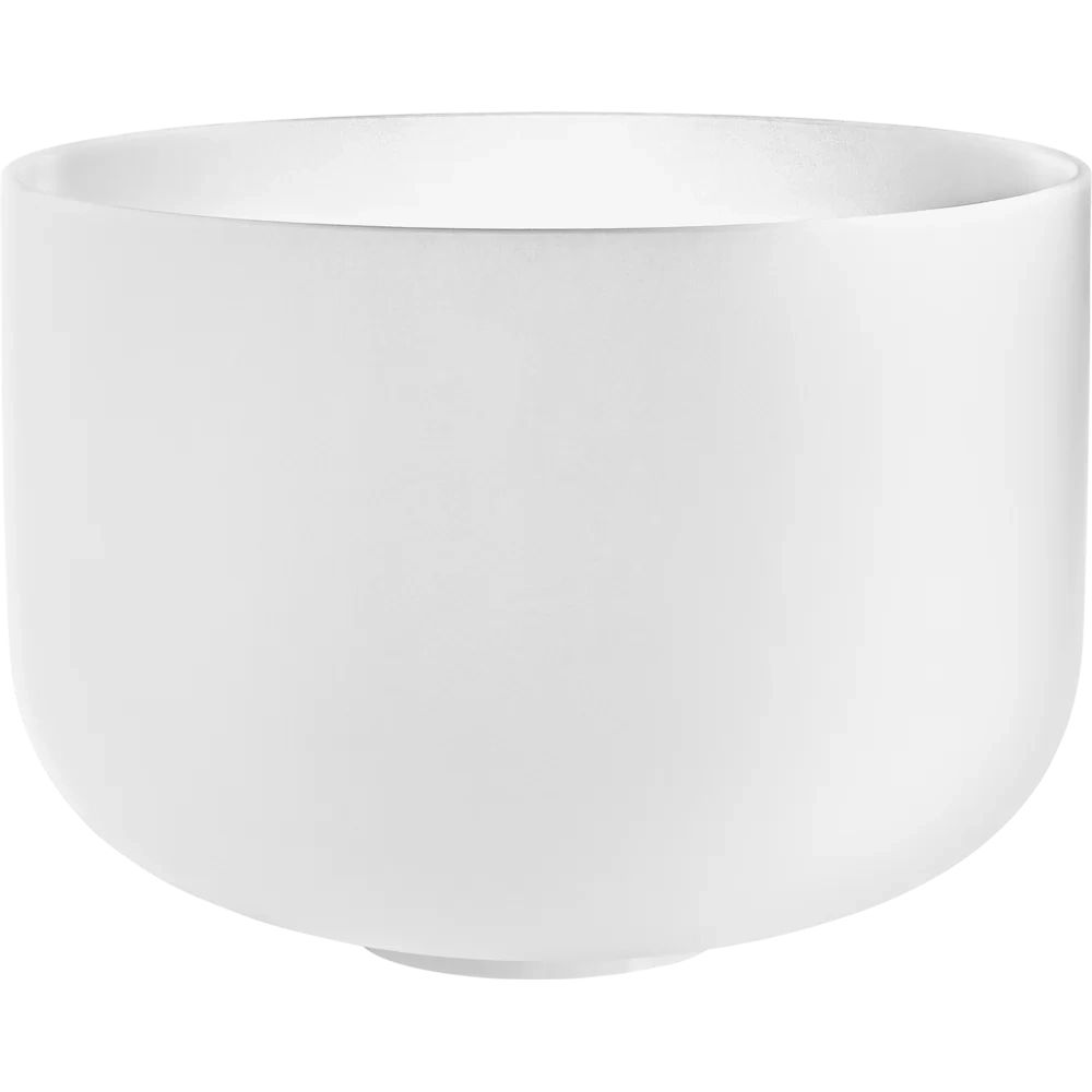 Meinl White-Frosted Crystal Singing Bowls, G3 Throat Chakra - 14''