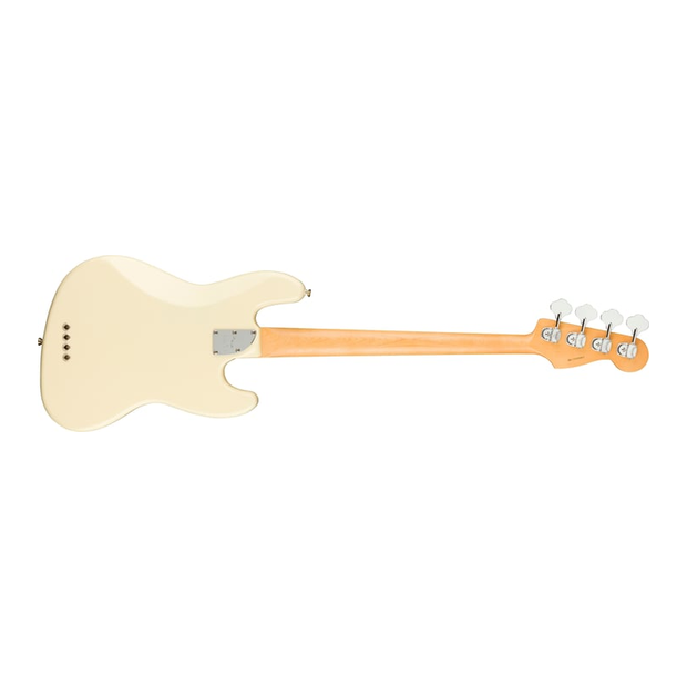 Fender American Professional II Jazz Bass Rosewood Fingerboard Electric Bass Guitar Left-Hand - Olympic White