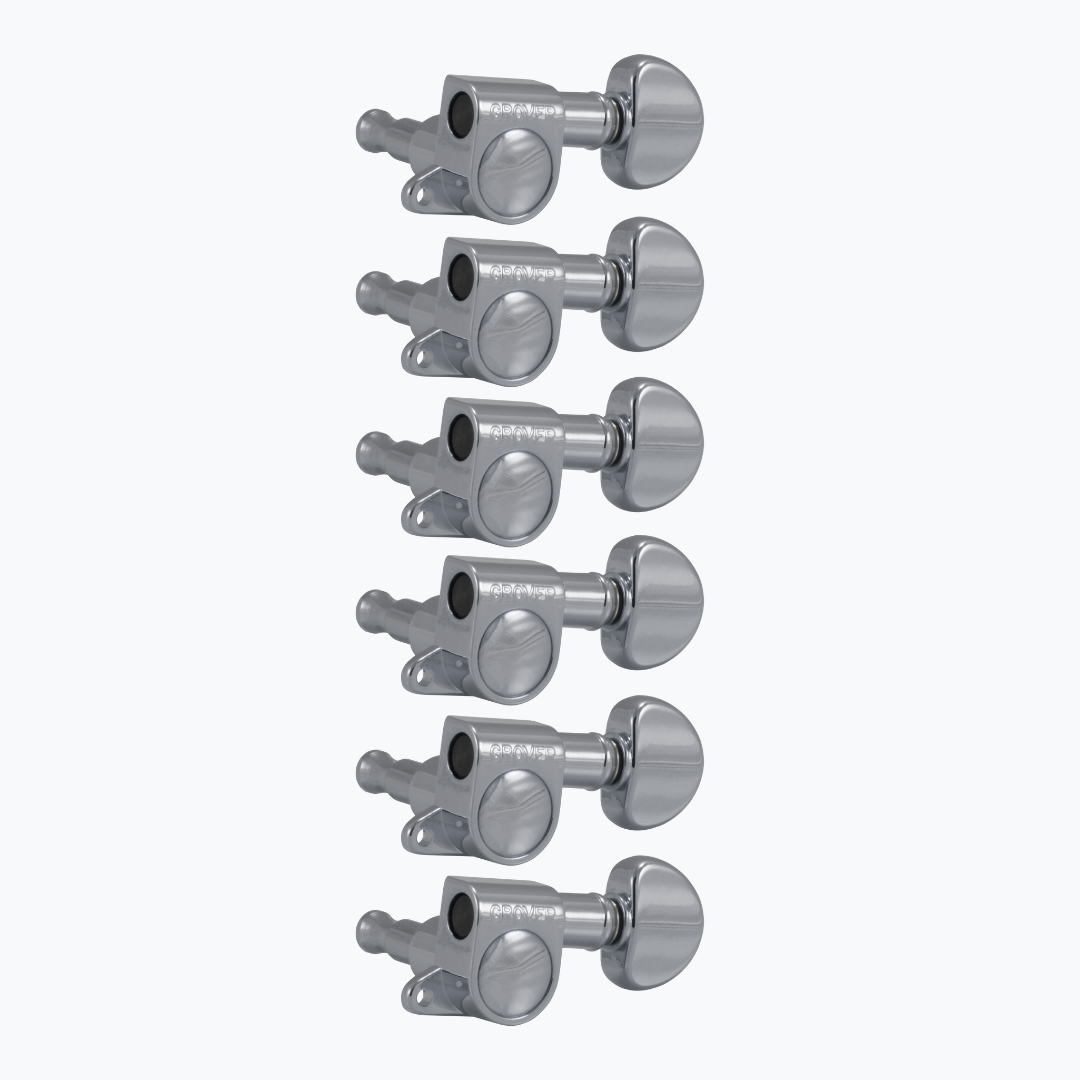 Allparts TK-7921 Grover® 205C6 6-in-line Mini Rotomatics Chrome 205C6