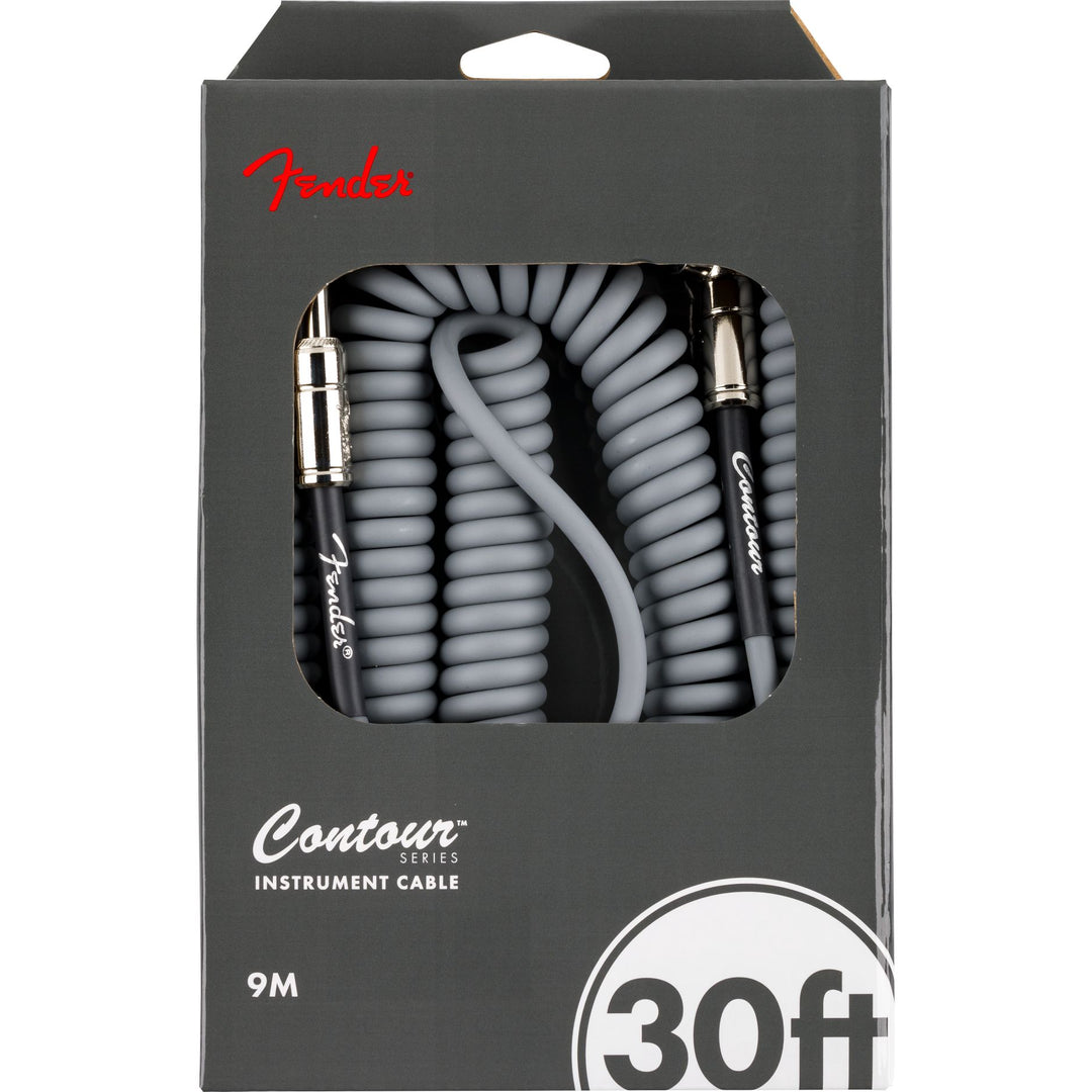 Fender  Contour 30' Coiled Cable - Inca Silver