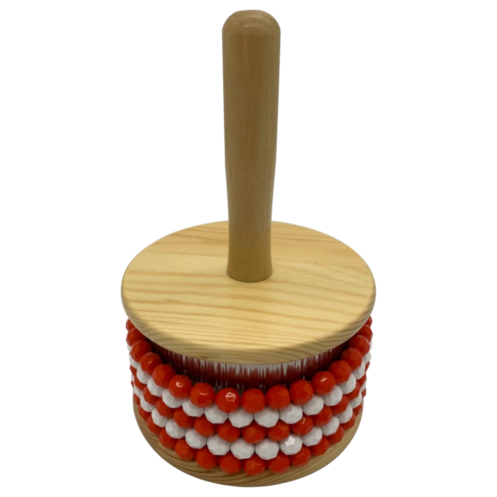 Los Cabos GP-Cabasa2 LRG Wood Body Orange Bead Cabasa