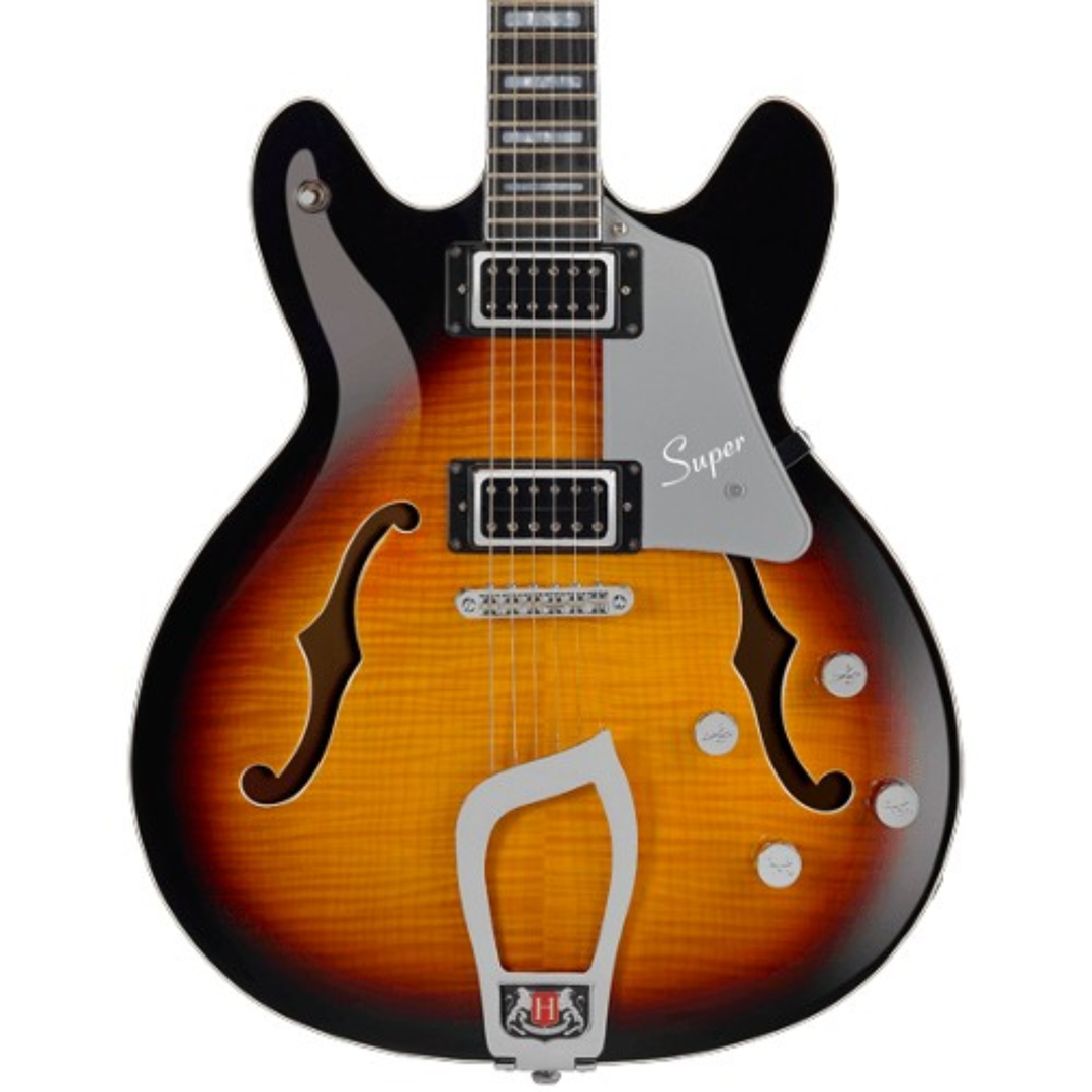 Hagstrom SUVIK-TSB Super Viking Flame Maple Electric Guitar (Tobacco Sunburst)