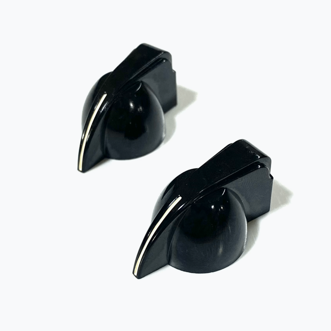 Allparts PK-0173 Set of 2 Chiken Head Pointer Knobs Black