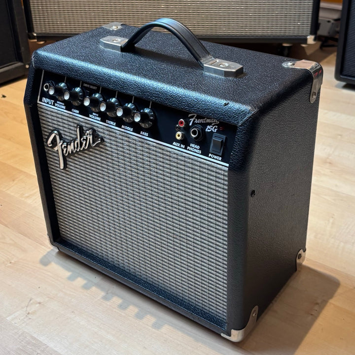 Fender - Frontman 15G Dual Channel 15 Watt GTR Practice Amplifier (Black & Silver) - USED