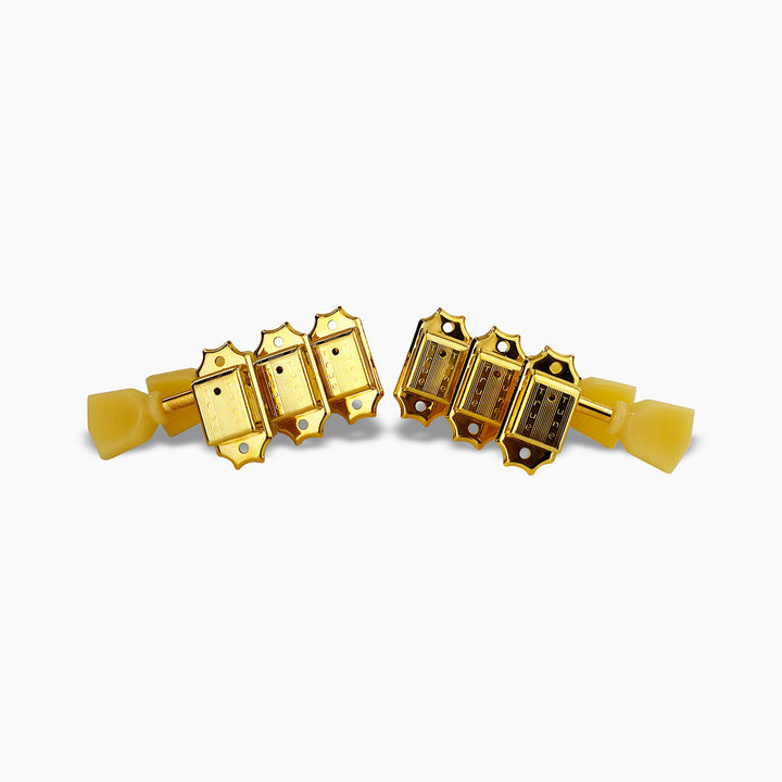 Allparts TK-7109-002 True Tune Vintage Style Tuners, 3x3, Gold