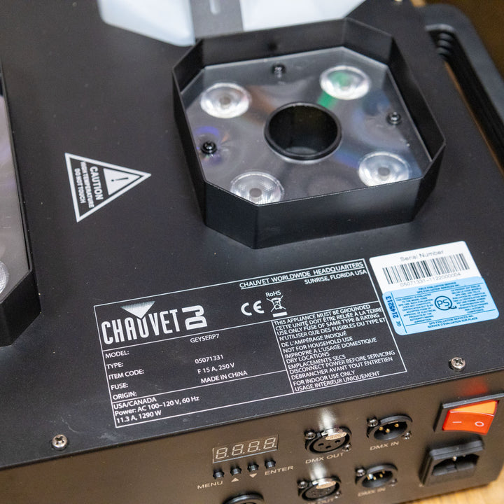 Chauvet DJ Geyser P7 RGBA+UV LED Fog Machine (Demo)