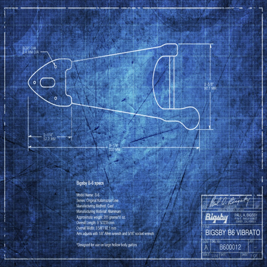 Allparts TP-3650 Bigsby® B6 Vibrato Tailpiece Aluminum