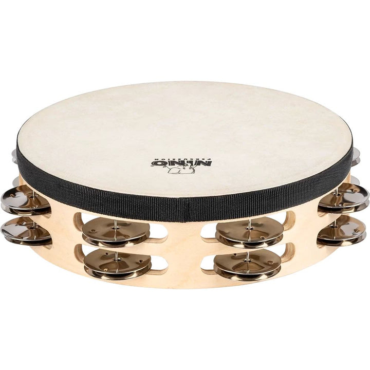 Nino Percussion Double Row Headed Wood Tambourine - 8''
