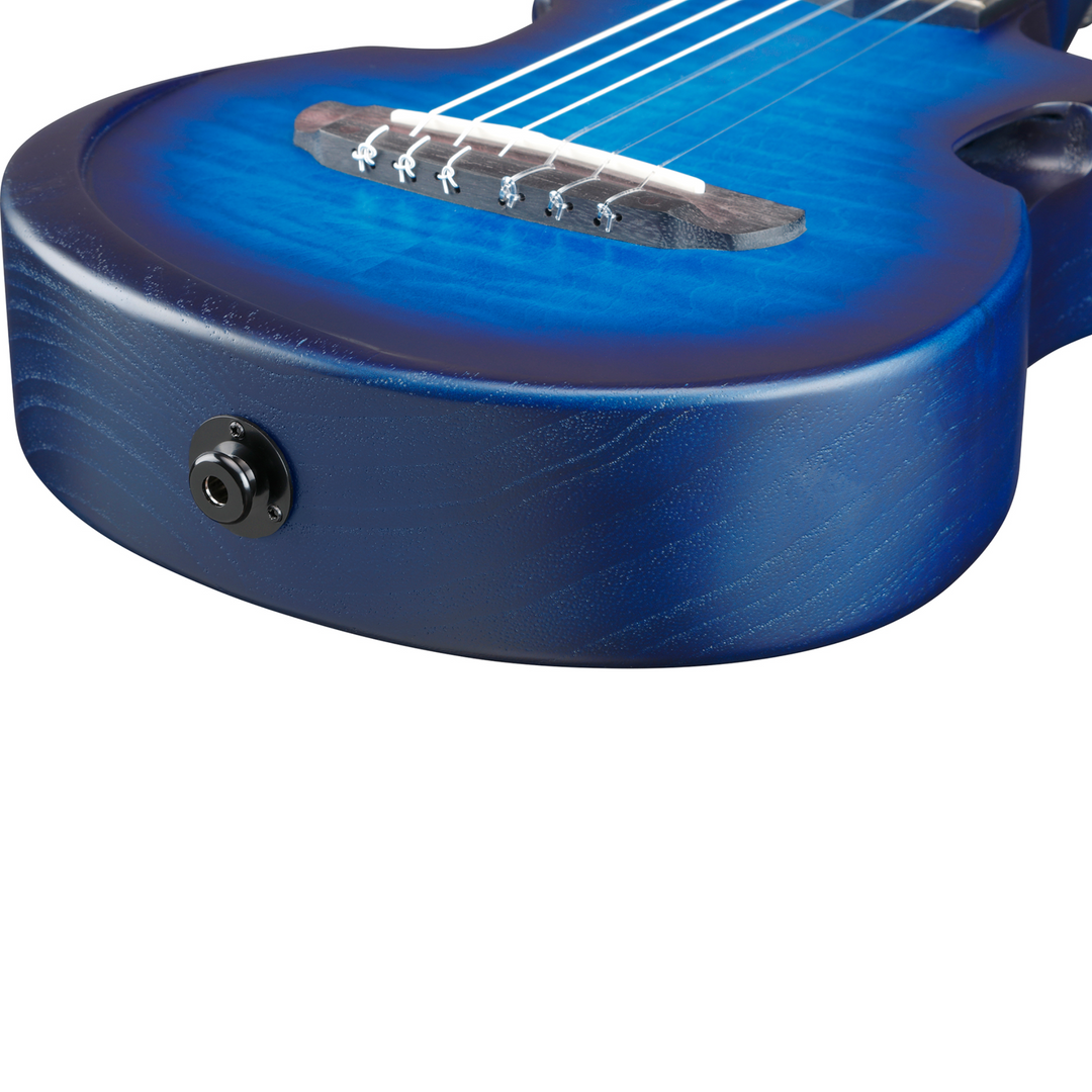 Ibanez Acoustic Guitar With Bag - Transparent Blue Sunburst Open Pore