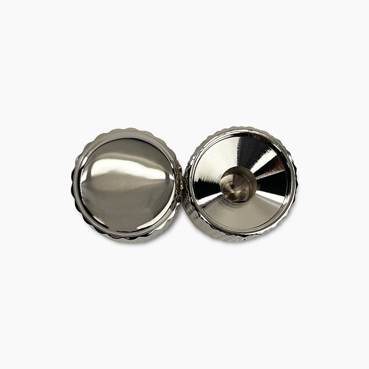Allparts MK-0112 Heavy Knurl Metal Barrel Knobs Nickel