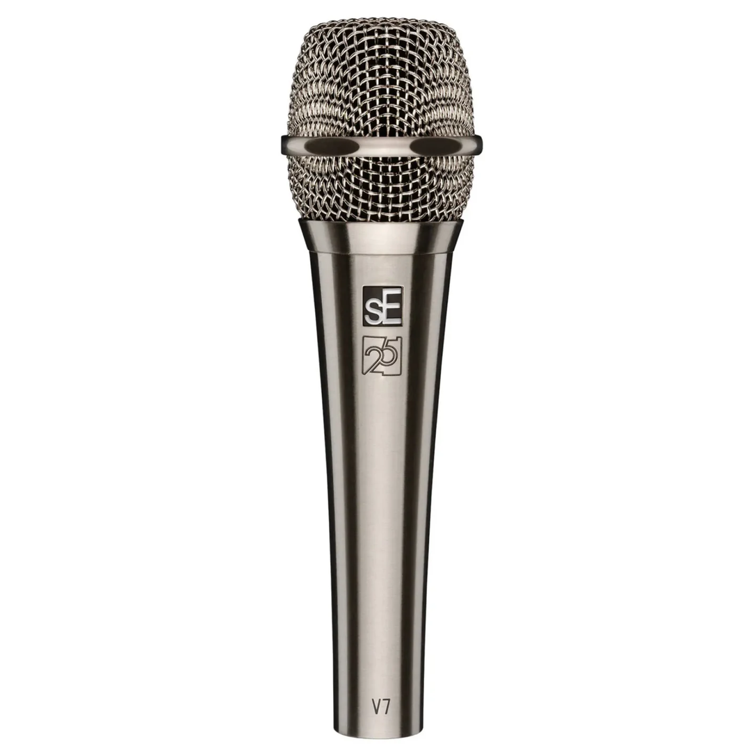 sE Electronics SE-V7NICKEL Limited Edition 25th Anniversary V7 Handheld Dynamic Vocal Microphone (Brushed Nickel)