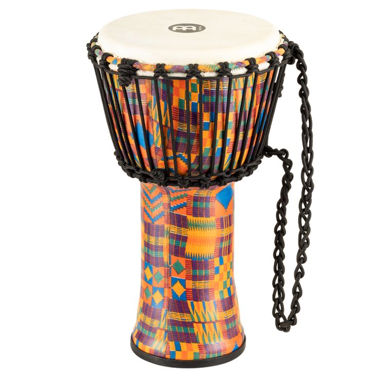 Meinl Percussion 8" Rope Tuned Travel Series Djembe Hand Selected Goatskin Head (Patented) Kenyan Quilt