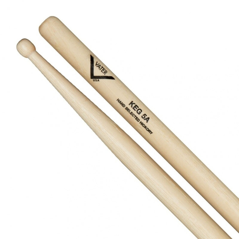 Vater VHK5AW - Vater American Hickory Keg 5A with Keg/Barrel Tip Drumsticks