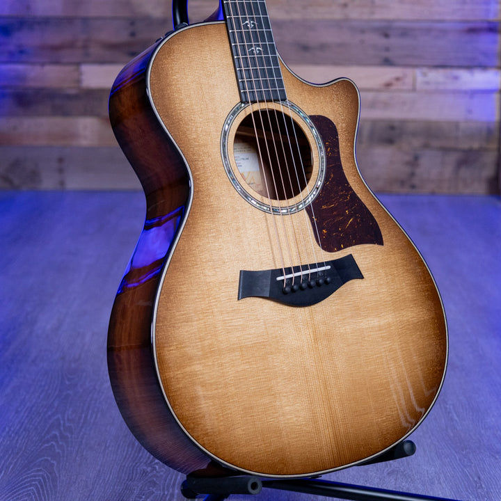 Taylor Guitars 512ce, West African Crelicam Ebony Fretboard, Expression System ® 2 Electronics, Venetian Cutaway with Taylor Deluxe Hardshell Brown Case