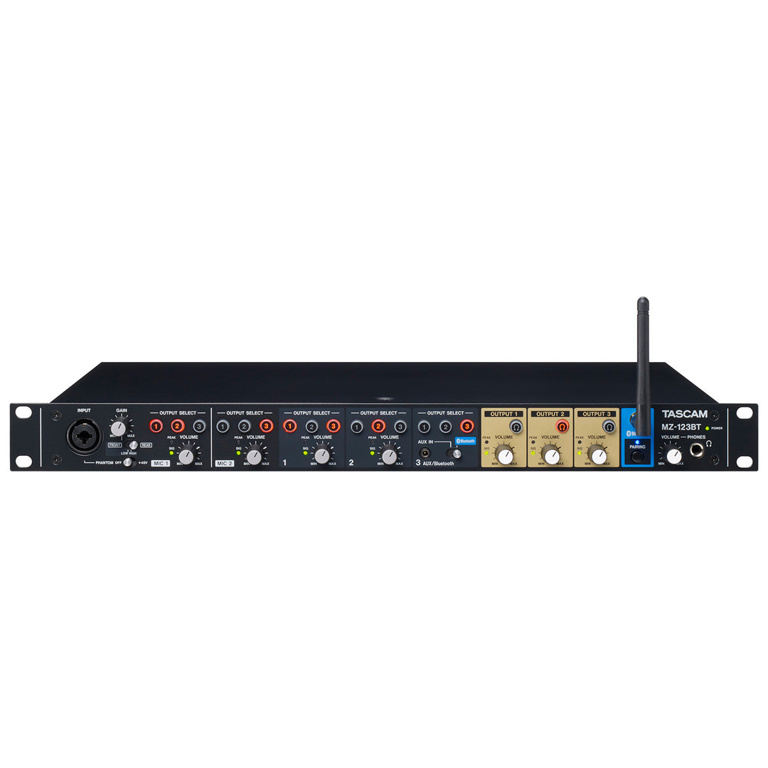 Tascam MZ-123BT Commercial-Grade Multi-Zone Audio Mixer