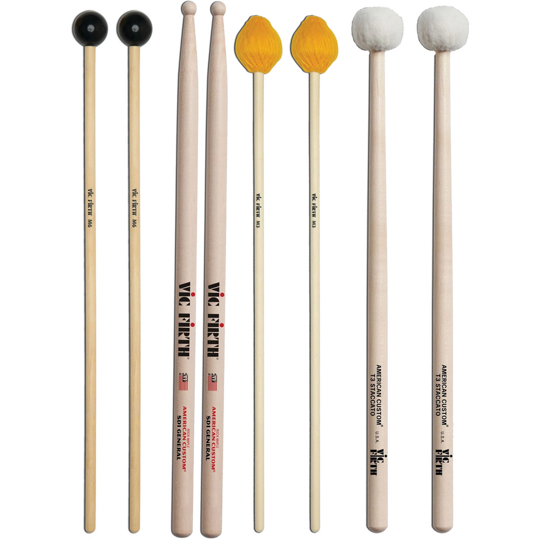 Vic Firth EP2B Performer Education Pack (includes SD1, M3, M6, T3, VXSB0012)