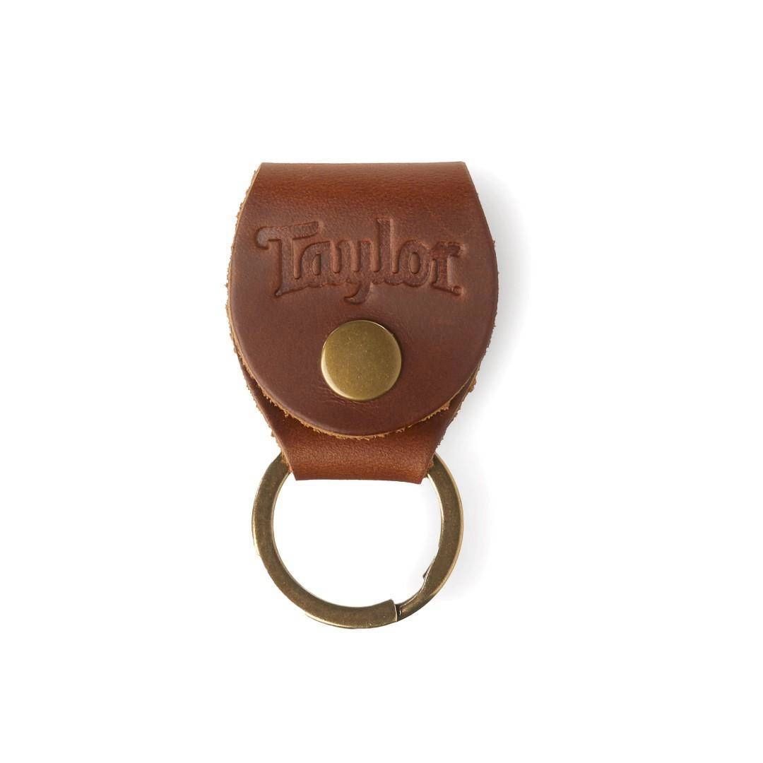 Taylor Guitars Key Ring w/Pick Holder - Brown Nubuck