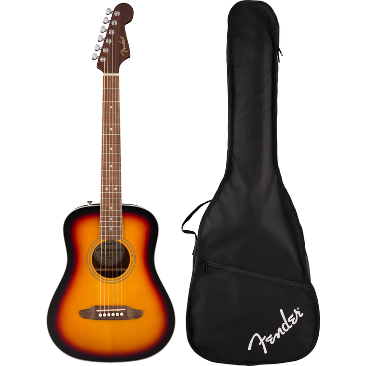 Fender CALIFORNIA STANDARD REDONDO MINI Acoustic Guitar With Gig Bag (3-Color Sunburst)