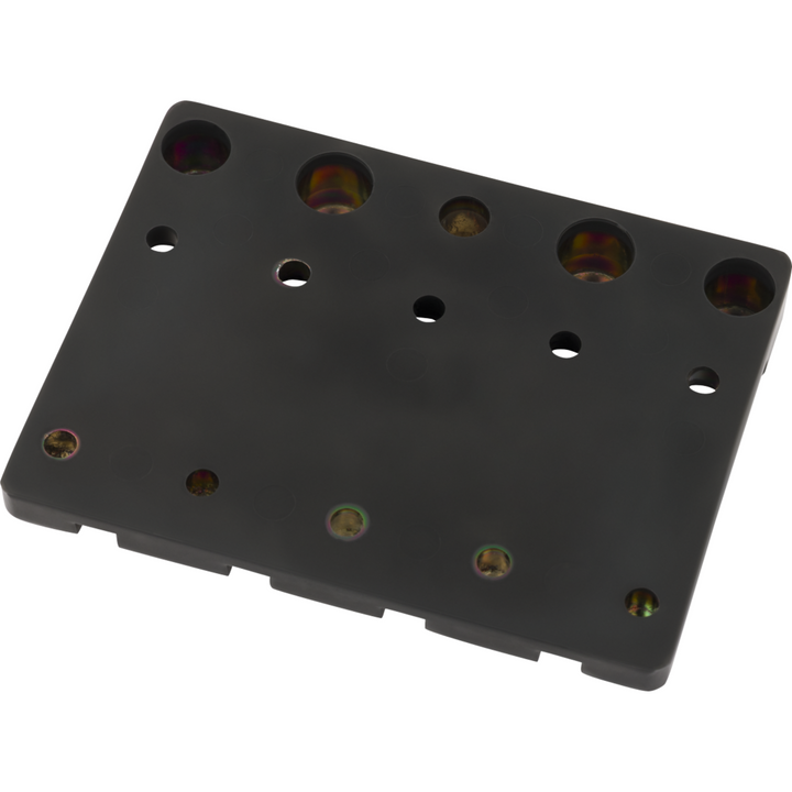 Fender ® HiMass™ 4-String Bass Bridge Assembly With Brass Saddles -  Black
