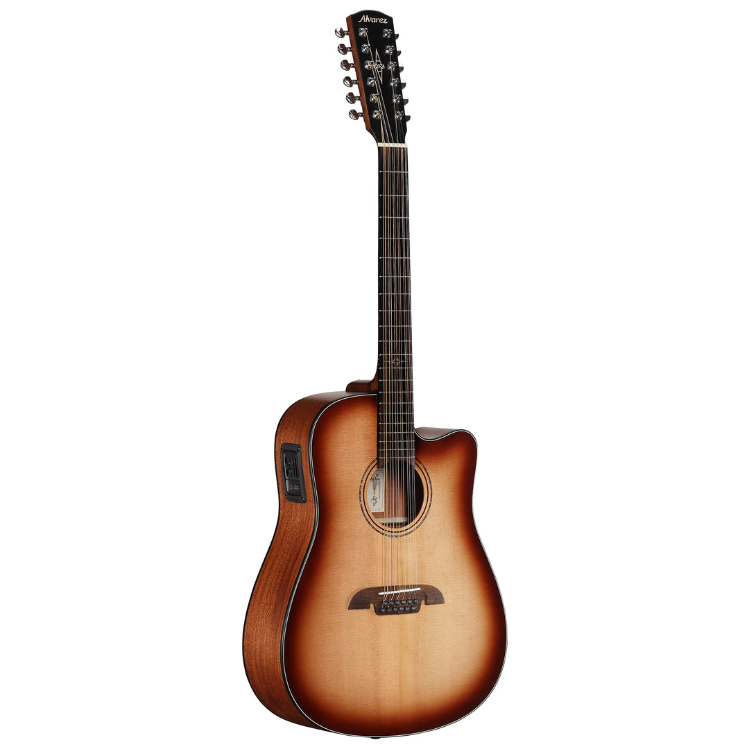 Alvarez AD60-12CE - Artist 12-String Dreadnought Acoustic Guitar - Shadowburst
