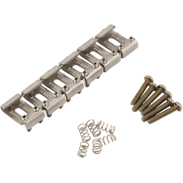 Fender Road Worn Strat Bridge Section Kit - Nickel