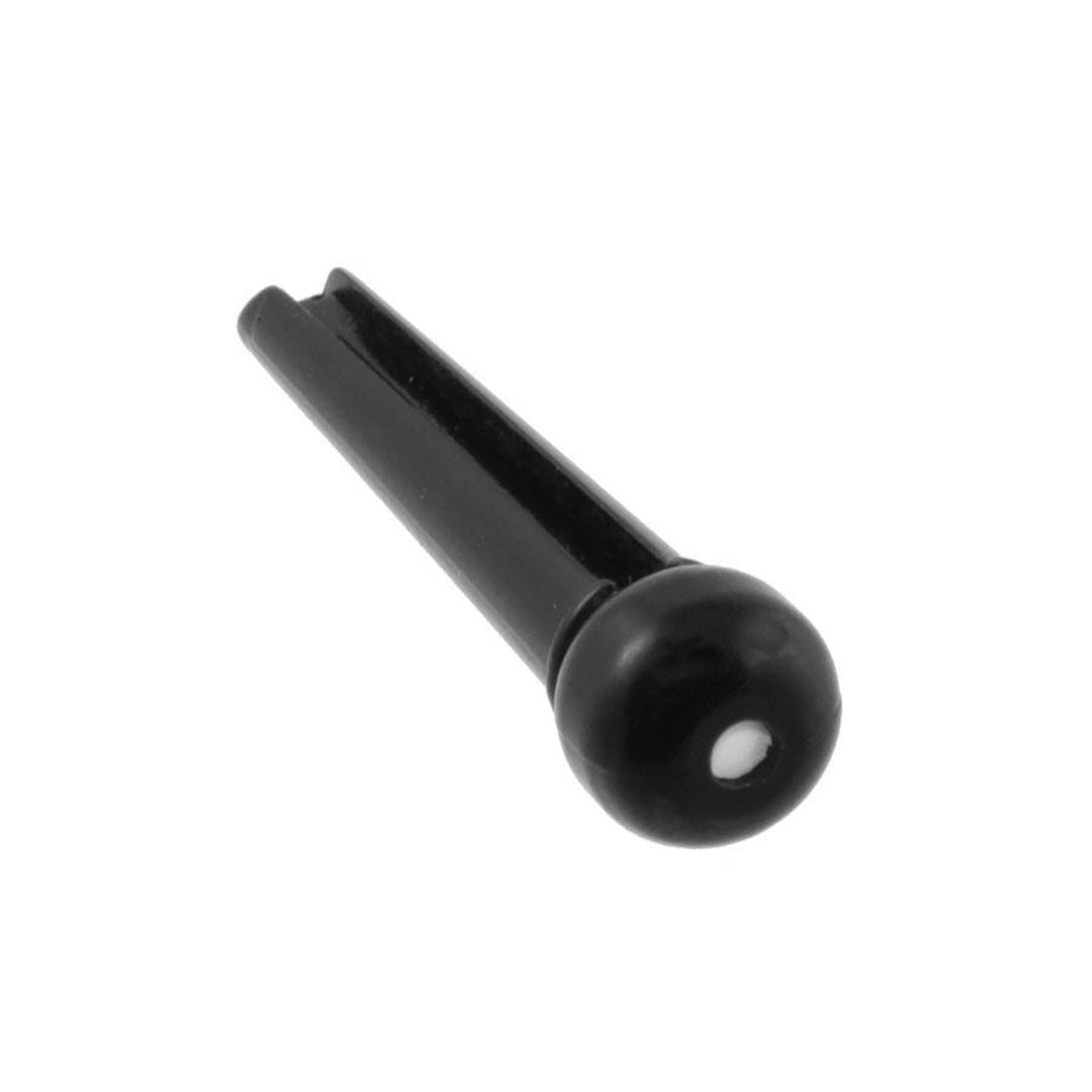 Allparts BP-0678 Plastic Dotted Bridge Pins Black with white dot