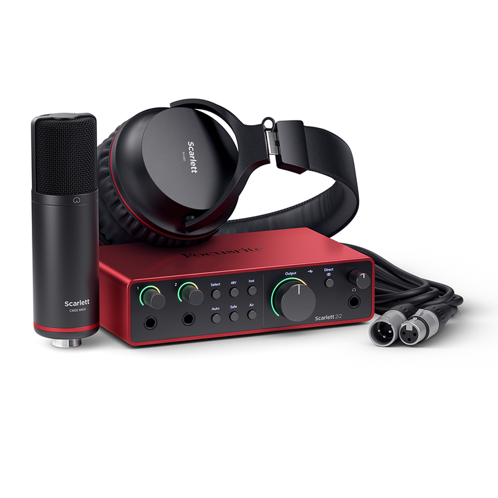 Focusrite Scarlett 2i2 4th Gen Studio Pack w/ Mic and Headphones