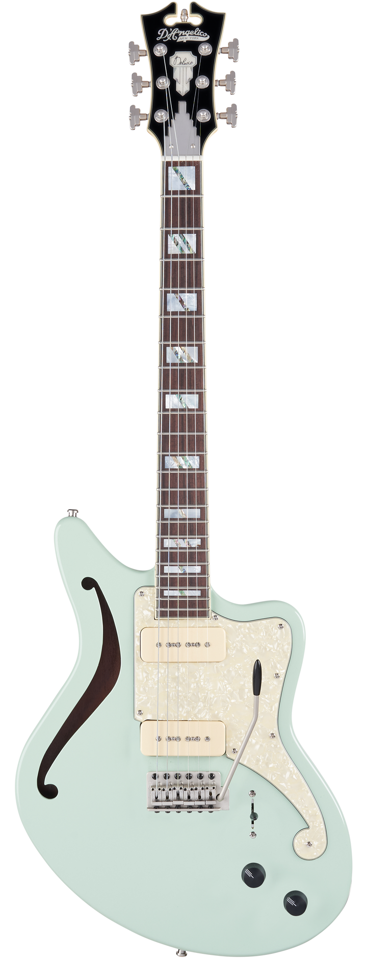 Dangelico Dadbedshsagesntr Offset Semi-hollow W/ Wilkinson Tremolo Includes Deluxe Hardshell Case - Sage