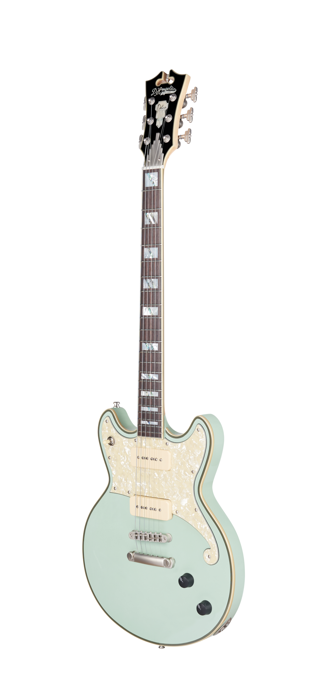 Dangelico Dadbrisagesns Double Cutaway Solid Body Includes Deluxe Hardshell Case - Sage