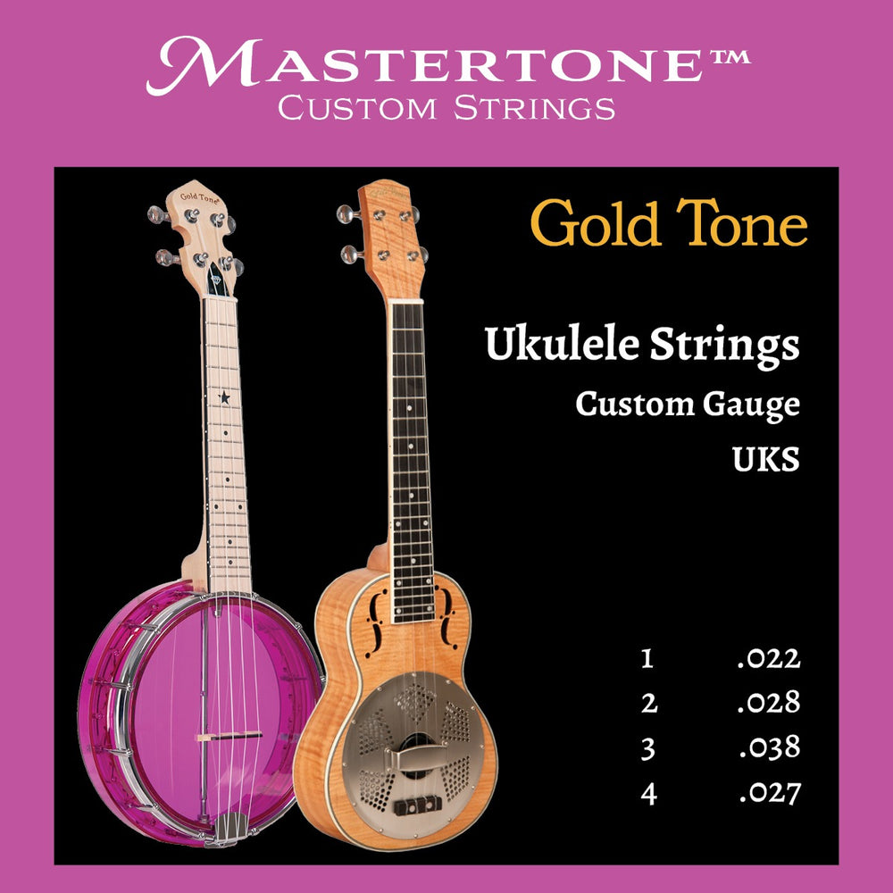 A set of nylon strings for a concert-scale ukulele.