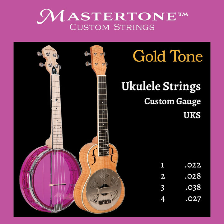 A set of nylon strings for a concert-scale ukulele.