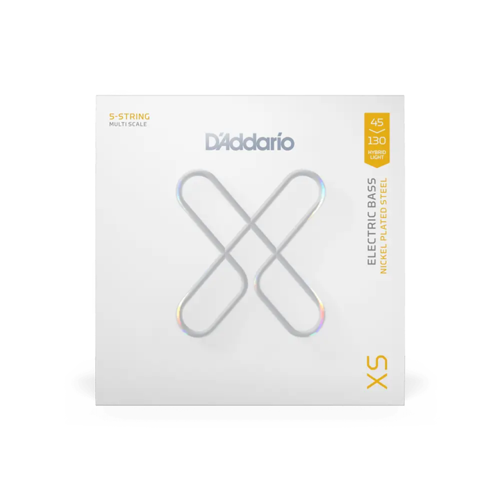 D’Addario XSB45130MS XS Hybrid Light 5-String Multiscale Coated Bass Strings (45-130)