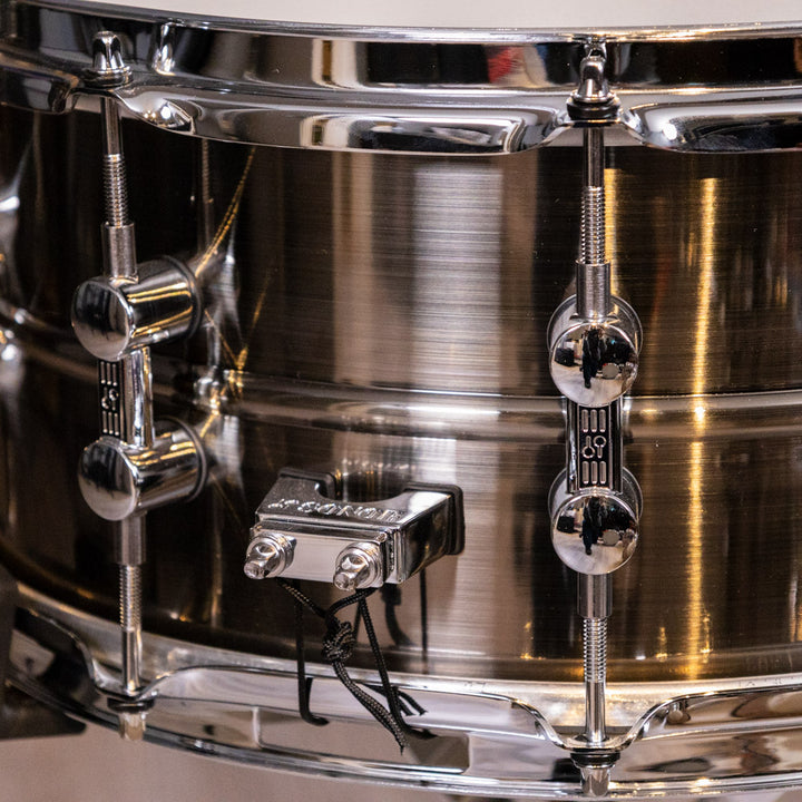 Sonor Kompressor Snare Drum 14x6 Inch, Brass, Black Nickel Plated