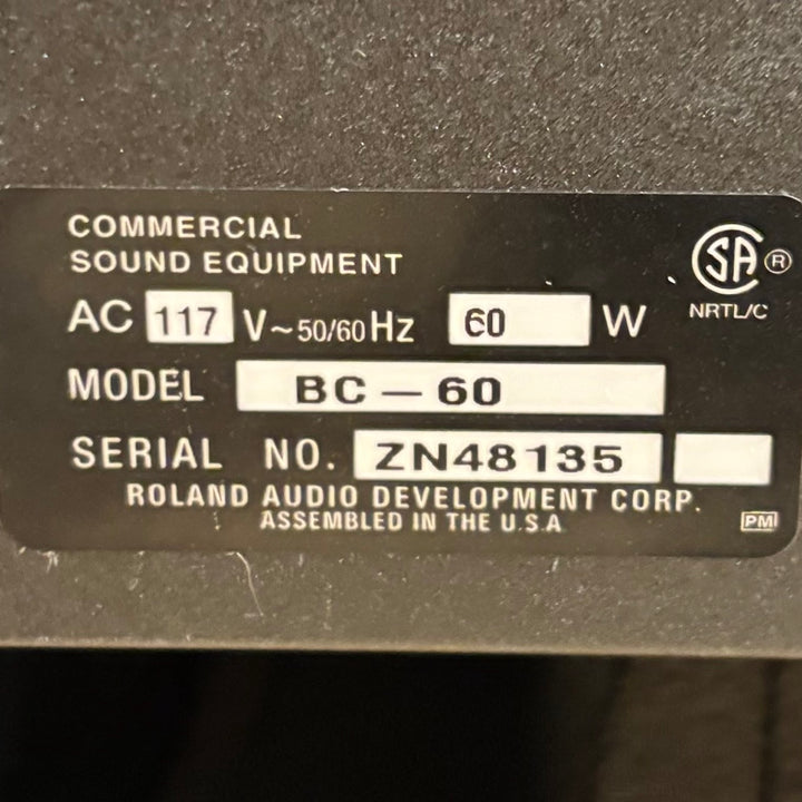Roland - BC60 Blues Cube 60 Watt Solid State 112 GTR Combo (Large Box-Blonde) - USED