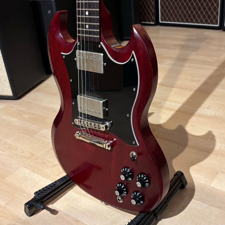 Gibson - SGT Worn Satin Cherry w/ Suhr Doug Aldrich Hot HB Pickup Set & Gibson Gig Bag (2017) - USED