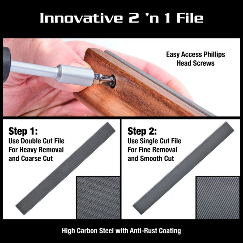 MusicNomad B-FILE-REPLACEMENT Fret Beveling Replacement File w/ 6in Coarse & Fine Cuts
