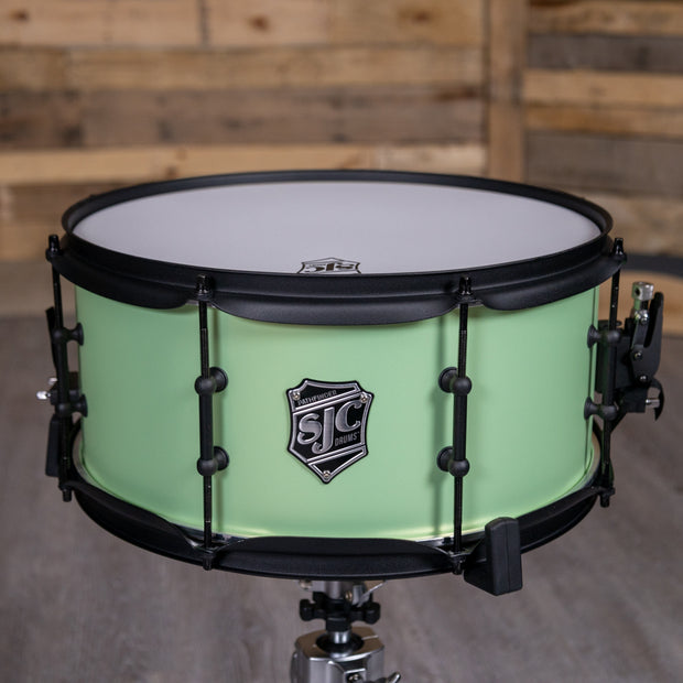 SJC Drums PFS6514FBCMWBJ Pathfinder Snare Drum 6.5x14 - Cosmic Mint, Black HW