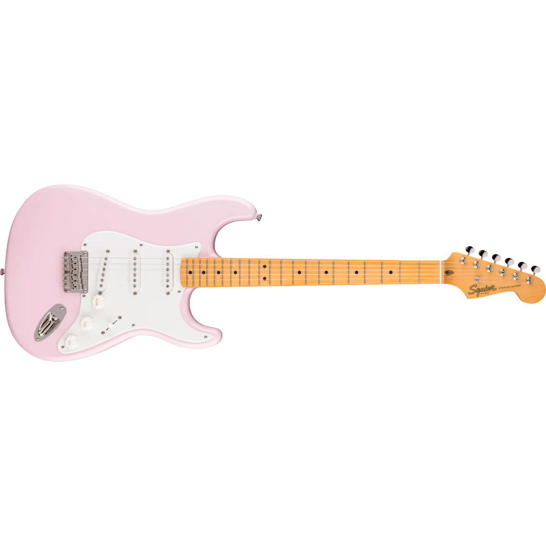 Squier Classic Vibe '50s Stratocaster HT, Maple Fingerboard, Parchment Pickguard (Shell Pink)
