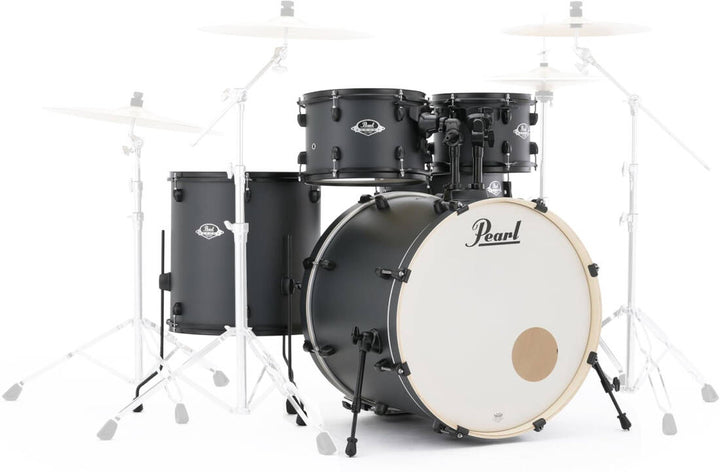 Pearl Export Exx 5-piece Drumkit & Hardware in Jet Black W/ Zildjian Cymbal Pack & Throne - Exx725zpc31â€t1
