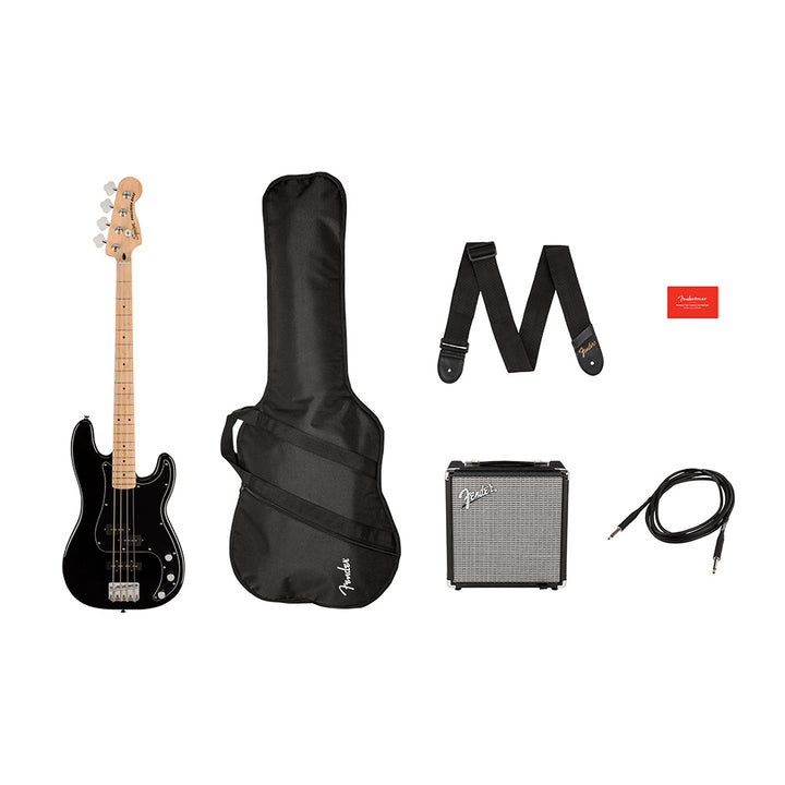 Squier Affinity Series Precision Bass PJ Bass Guitar Player Pack (Black)