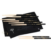 Zildjian SDSP248 Drumsticks 5B DIP 4PR W/ Free Towel, Drumkey