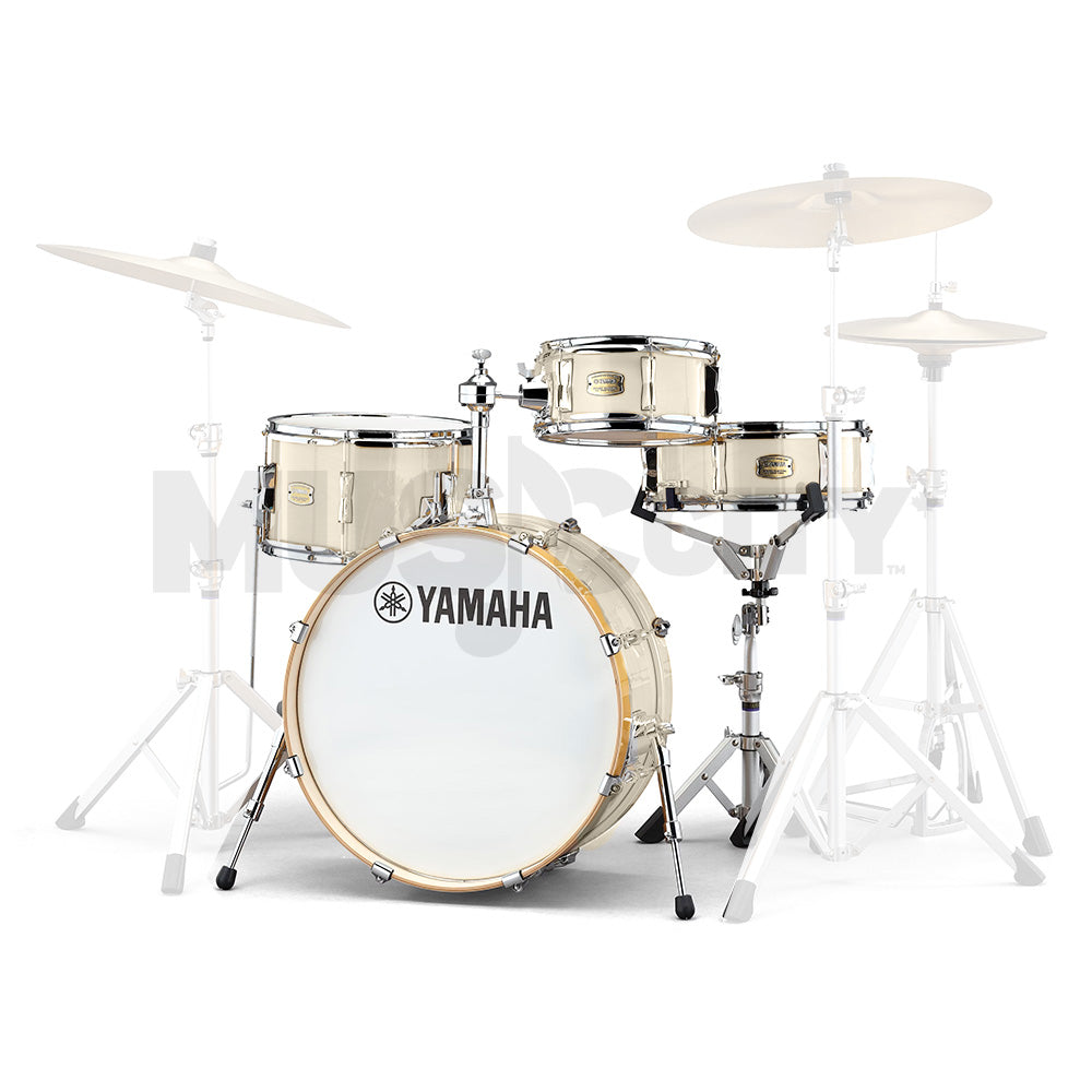Yamaha SBP0F4H - Stage Custom Hip 4-Piece Shell Pack Drum Kit (10x5, 3x8, 20x8, 13x5) - Classic White