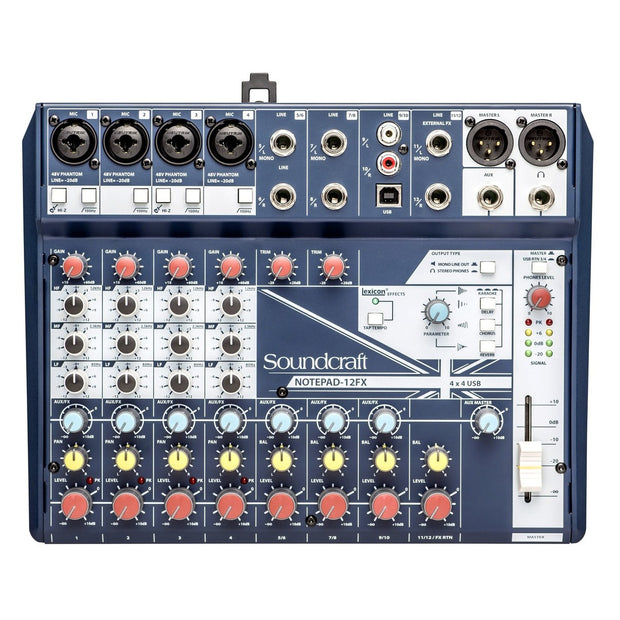Soundcraft Notepad 12FX 12-Channel Desktop Mixer with USB and Effects