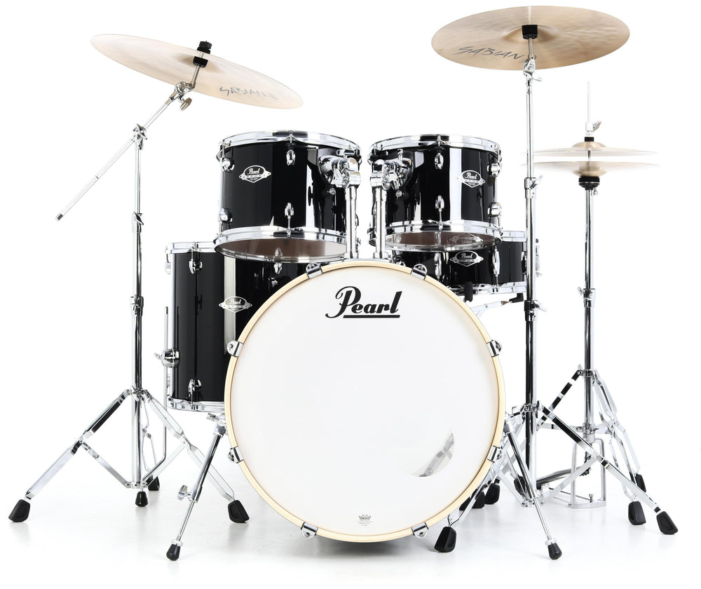 Pearl Export Exx 5-piece Drumkit & Hardware in Jet Black W/ Zildjian Cymbal Pack No Throne - Exx725fzpc31