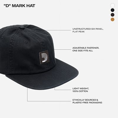 D'Addario ACD230210 Hat D MARK BLACK
