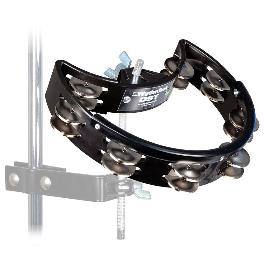 Rhythm Tech DST10 Drumset Tambourine - Black w/ Nickel Jingles