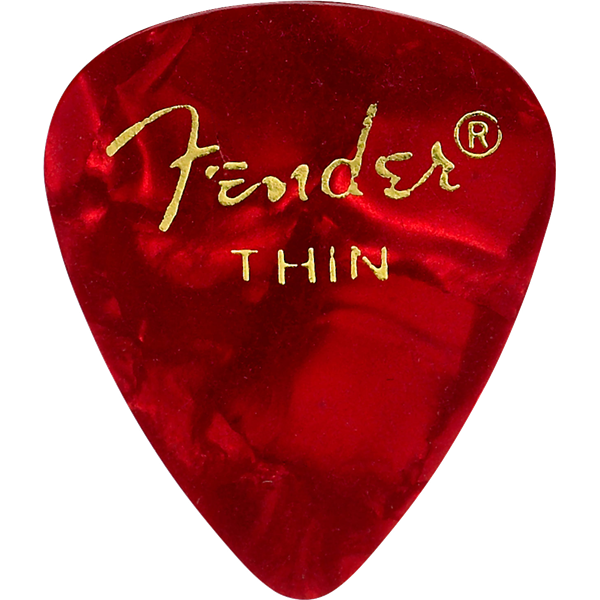 Fender 351 Shape Premium Picks -12 Count Pack - Red Moto