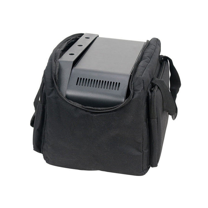 The Eliminator Lighting F4 Par Bag is a soft padded transport bag designed to carry any type of modern flat par fixtures. The bag is divided into four compartments to keep your fixtures separate and well-protected. The padded material offers further reassurance that your units won&rsquo;t be damaged. You may even find that by keeping your fixtures in such good condition, you even make back the money you spend on the bag when you finally sell your fixtures.